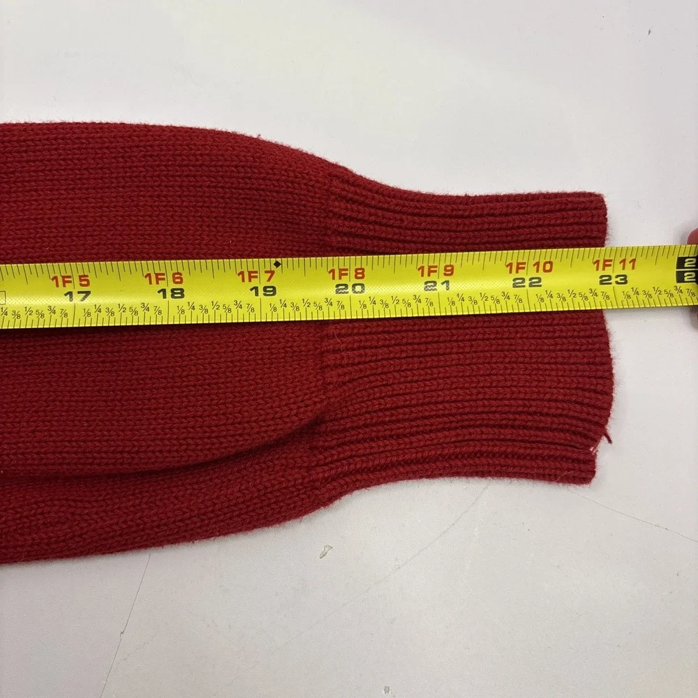 Vtg Lauren Ralph Lauren Active Red 1/4 Zip Knit Pullover‎ Sweater Women's Sz XL